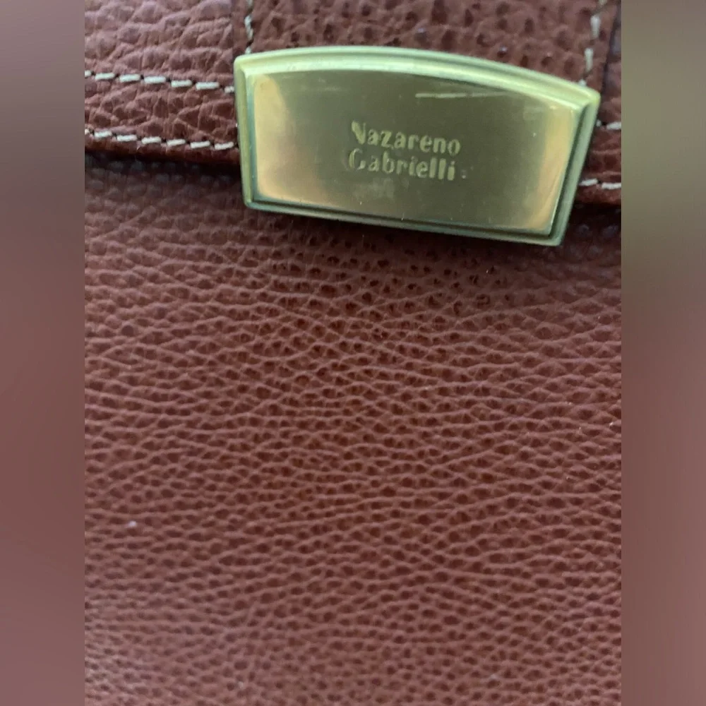 Vintage Nazarene Gabrielli Leather Copper Red Brown Portfolio Large Case Unisex